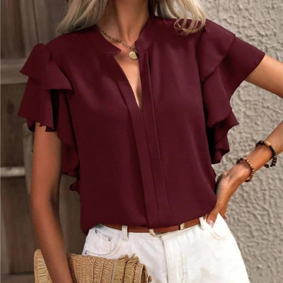 Amira | Blouse élégante avec des manches ornées