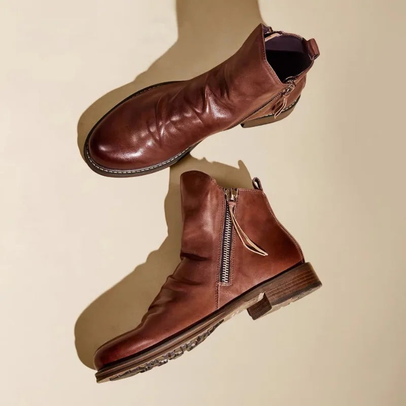 Elegante chelsea-boots aus echtem leder für herren