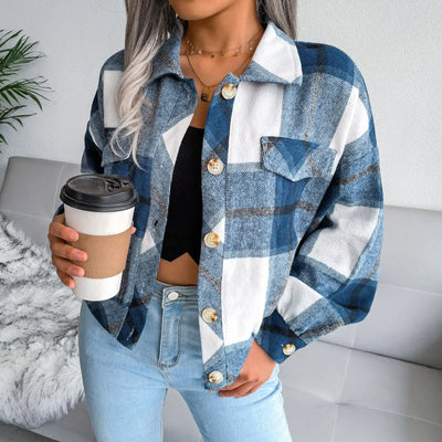Clara - Veste En Laine À Carreaux