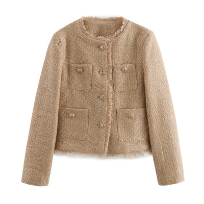 Florence – Manteau En Tweed Au Style Moderne, Chic Et Unique