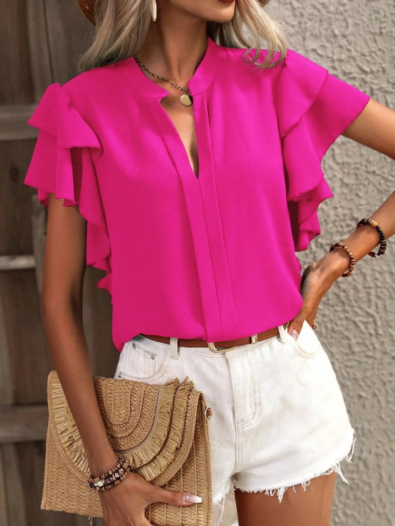 Amira | Blouse élégante avec des manches ornées