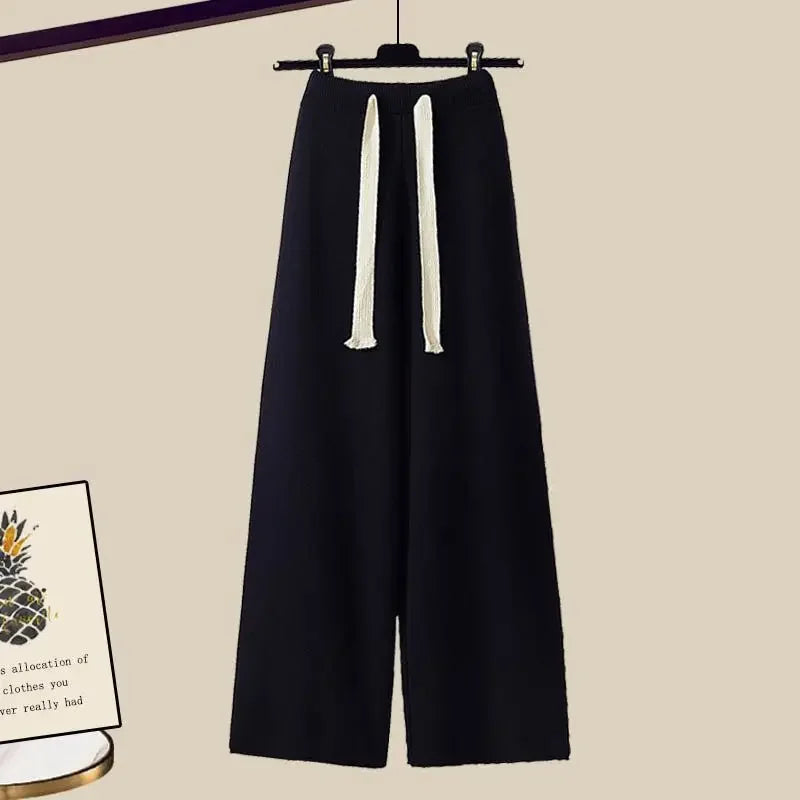 Juliette – Ensemble Deux Pièces Pour Femmes Avec Pull Et Pantalon Large, Chaud Et Confortable