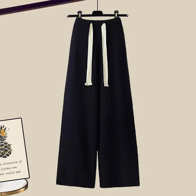 Juliette – Ensemble Deux Pièces Pour Femmes Avec Pull Et Pantalon Large, Chaud Et Confortable