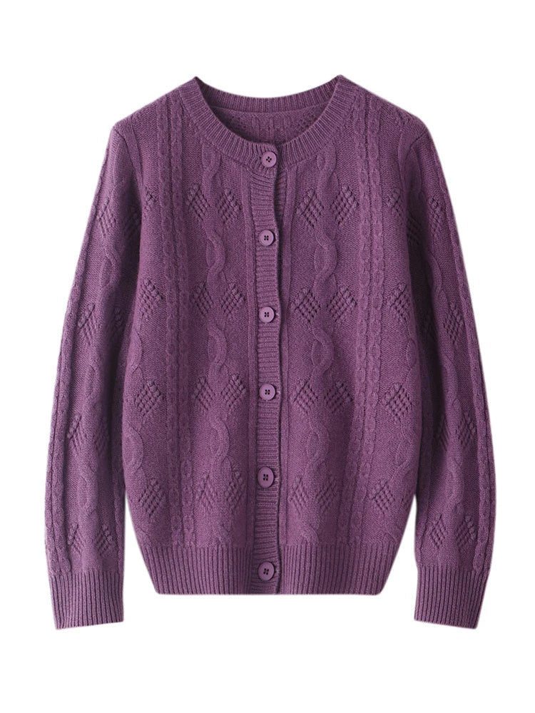 Justine - Cardigan Confortable En Laine Artificielle