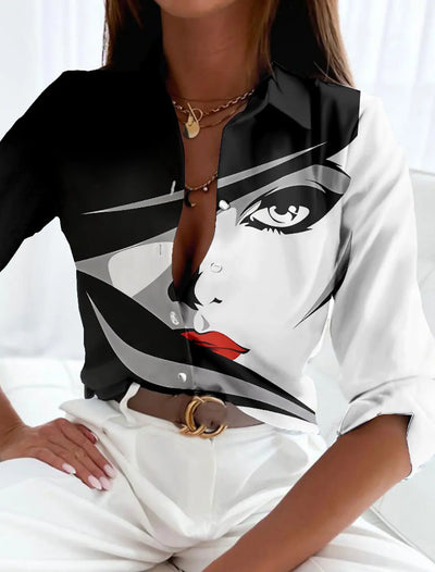 Viola | Blouse avec imprimé moderne