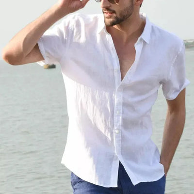 James - Chemise en lin décontractée - Respirante - Hommes