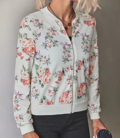 Hazel | Veste bomber avec imprimé floral tendance