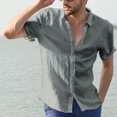 James - Chemise en lin décontractée - Respirante - Hommes