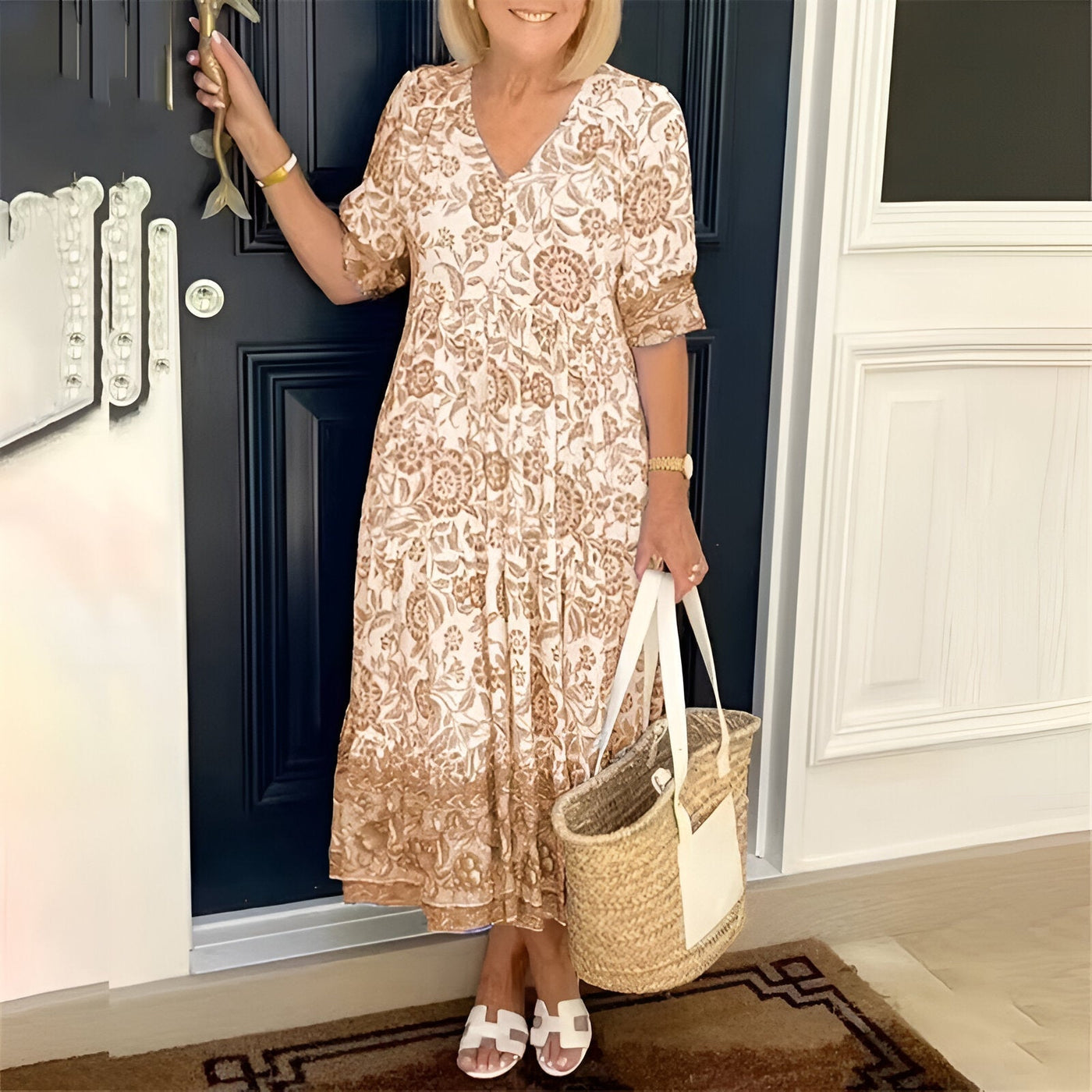 Lucinda | Robe maxi élégante avec imprimé floral