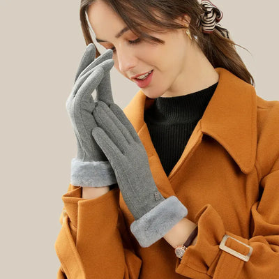 Juliette – Gants Élastiques En Peluche Chaude, Doux Et Pratiques