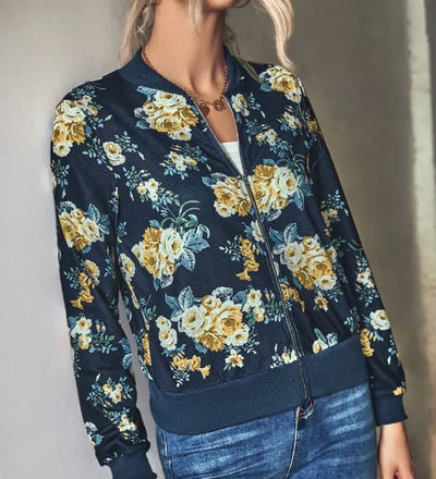 Hazel | Veste bomber avec imprimé floral tendance