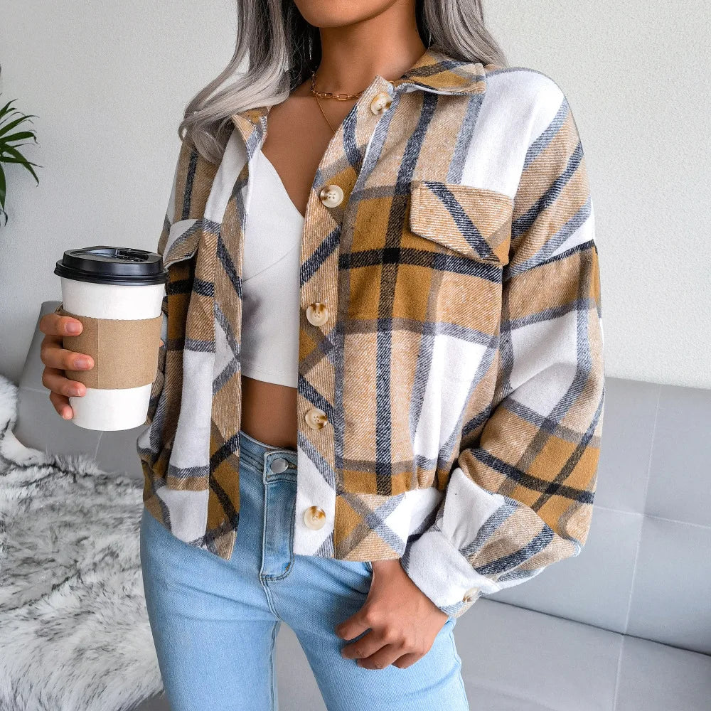 Clara - Veste En Laine À Carreaux