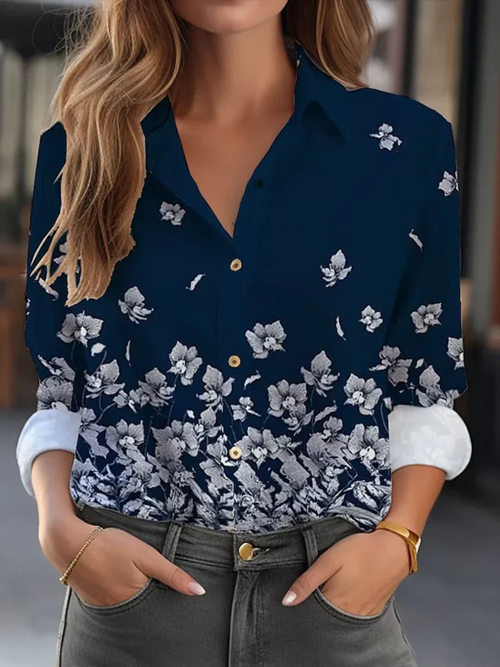 Regine | Blouse élégante avec imprimé floral