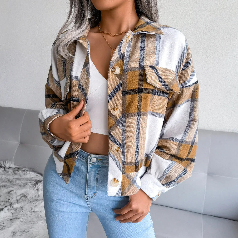 Clara - Veste En Laine À Carreaux