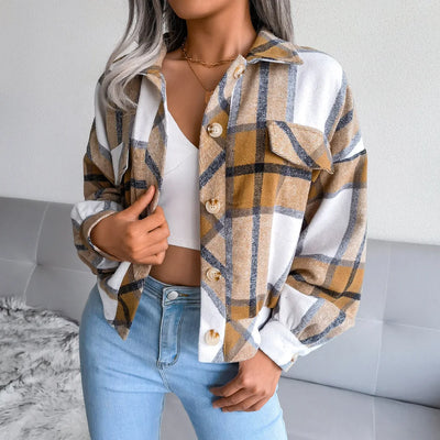 Clara - Veste En Laine À Carreaux