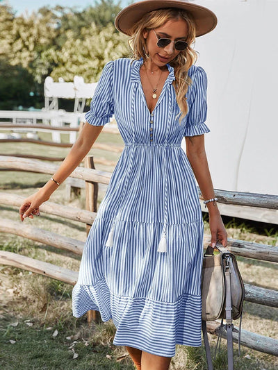 Laureen | Robe charmante à rayures