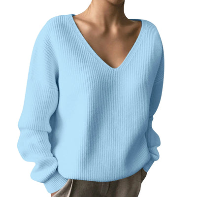 Ariane - Pull Oversize À Manches Longues Et Col En V Profond