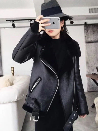 Camille - Manteau Épais En Faux Cuir