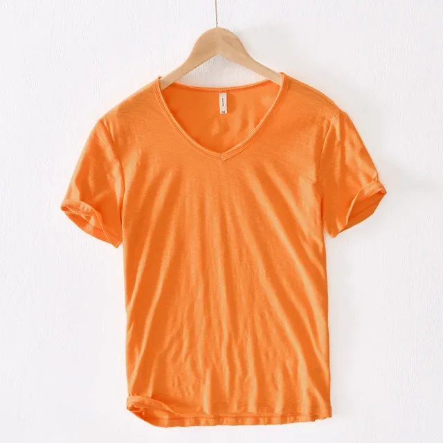 Johan - T-shirt col V - Intemporel - Hommes
