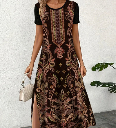 Ebony | Robe légère avec imprimé artistique