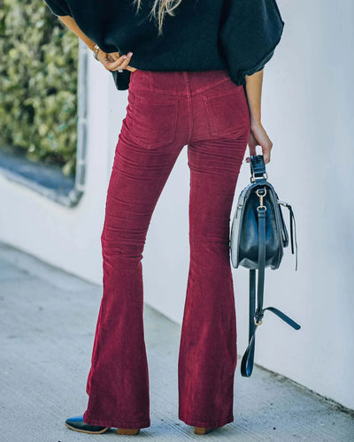 Véra - Pantalon flare Femme taille haute