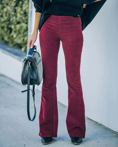 Véra - Pantalon flare Femme taille haute