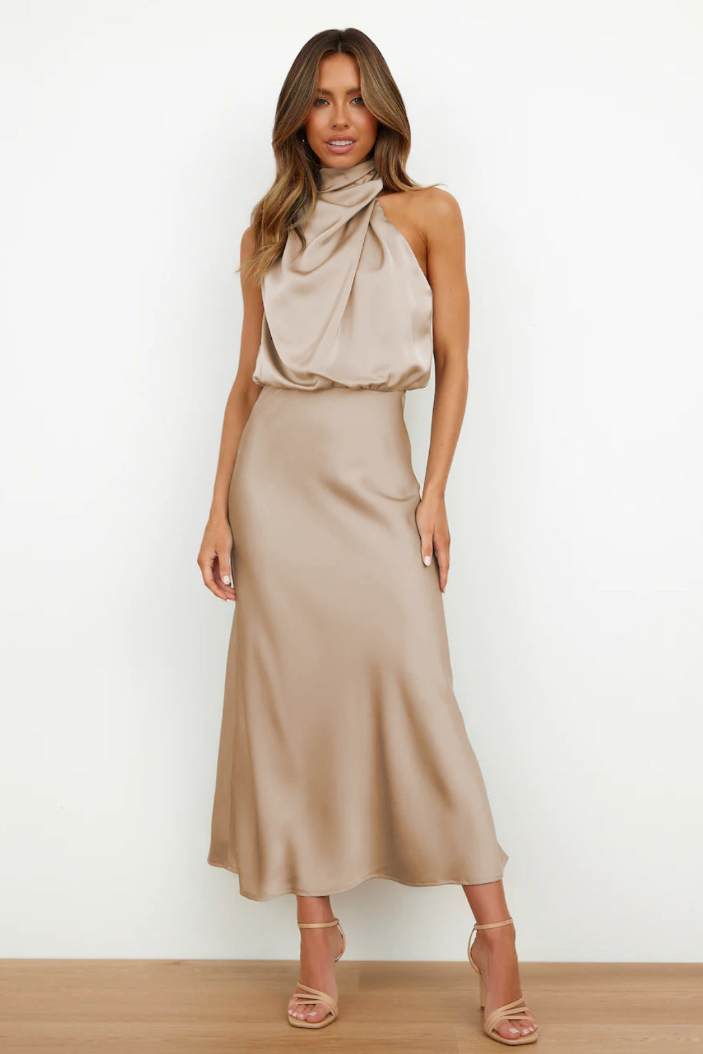 Lydia | Robe longue à col halter