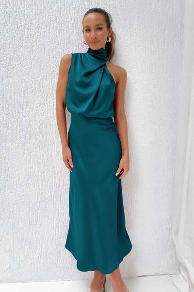Lydia | Robe longue à col halter