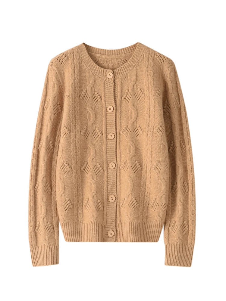 Justine - Cardigan Confortable En Laine Artificielle