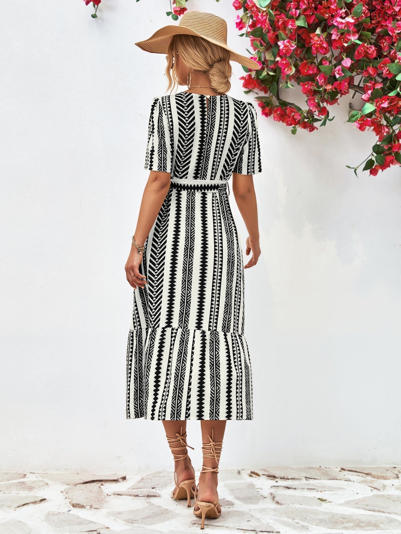 Jasmijn - Robe Midi Rayée - Chic et Élégante - Femmes