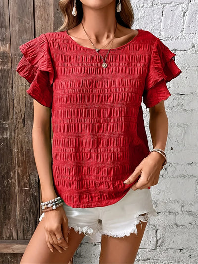 Charmaine | Blouse légère avec des volants ludiques
