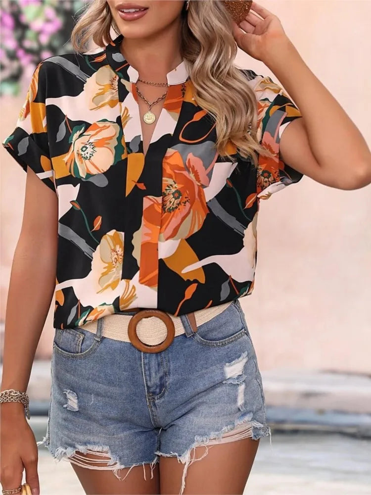 Loraine | Blouse colorée avec imprimé ludique
