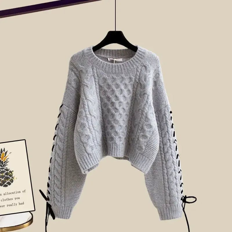 Juliette – Ensemble Deux Pièces Pour Femmes Avec Pull Et Pantalon Large, Chaud Et Confortable