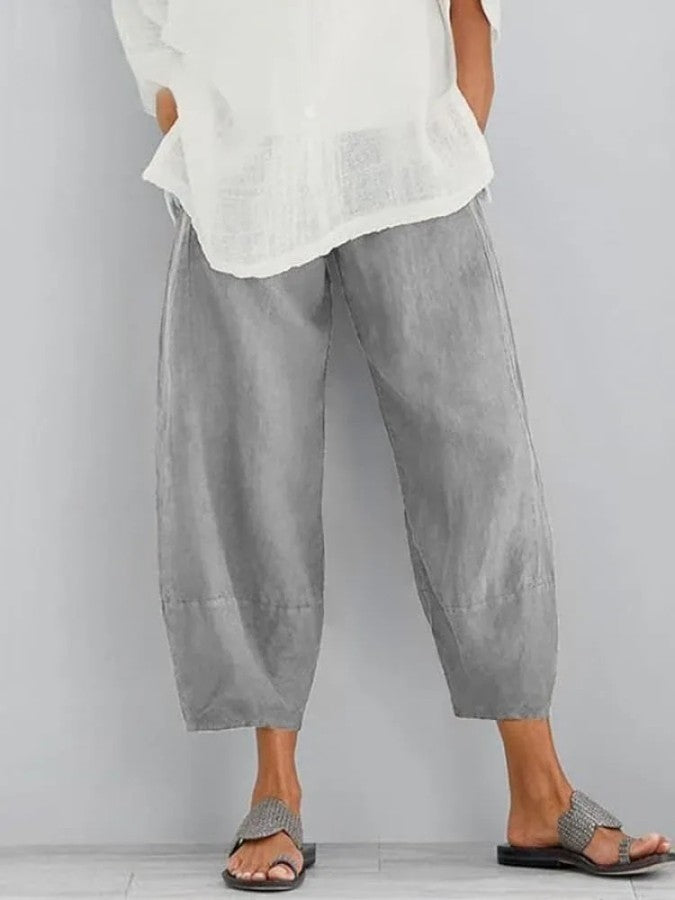 Claire - Pantalon automne léger en lin femme