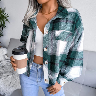 Clara - Veste En Laine À Carreaux