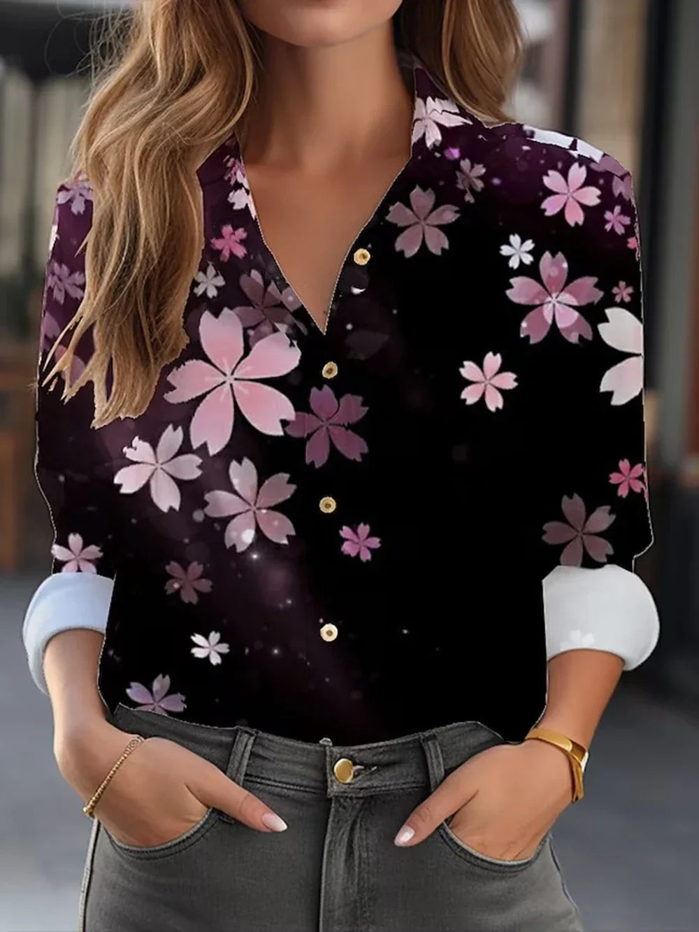 Regine | Blouse élégante avec imprimé floral