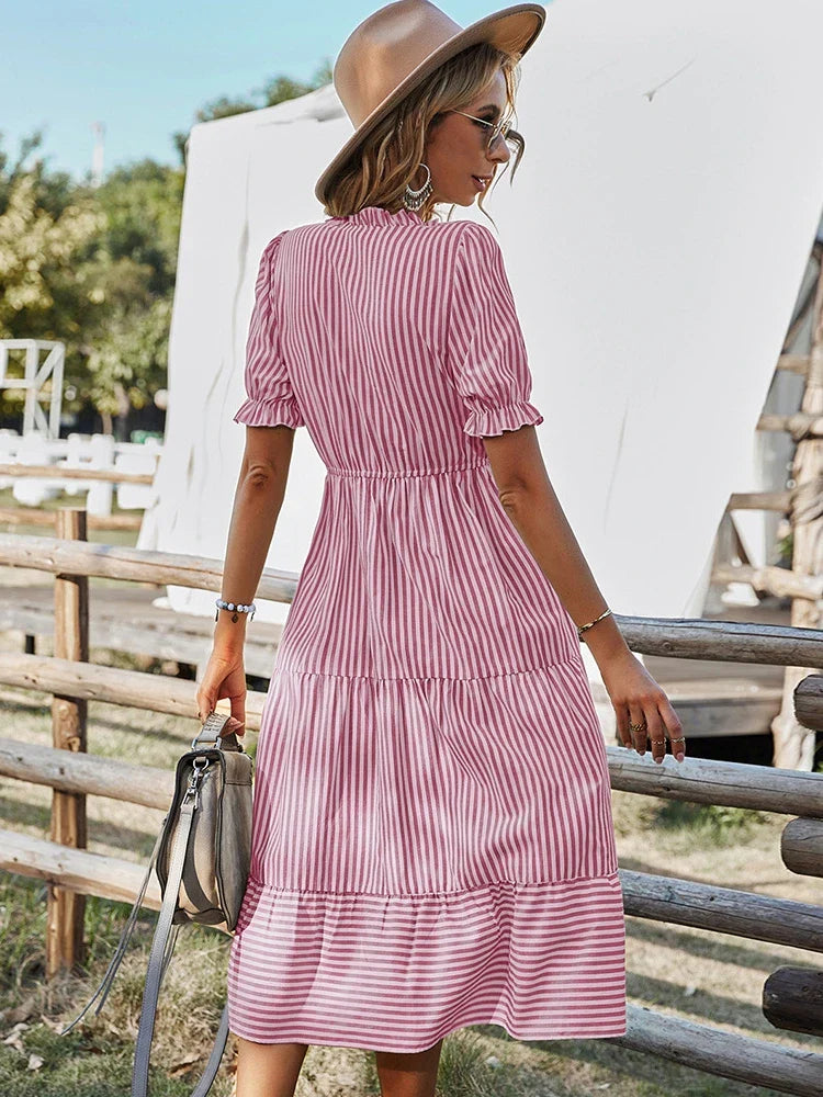 Laureen | Robe charmante à rayures