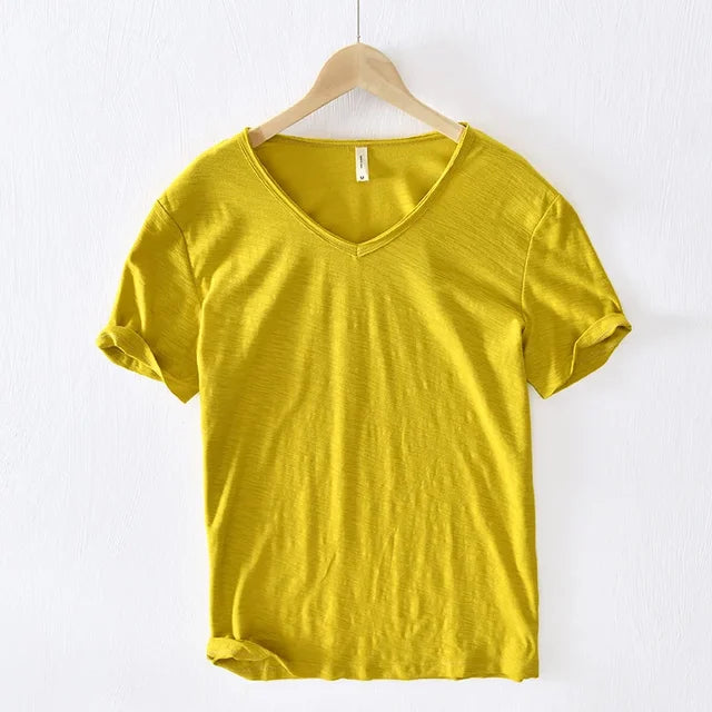 Johan - T-shirt col V - Intemporel - Hommes