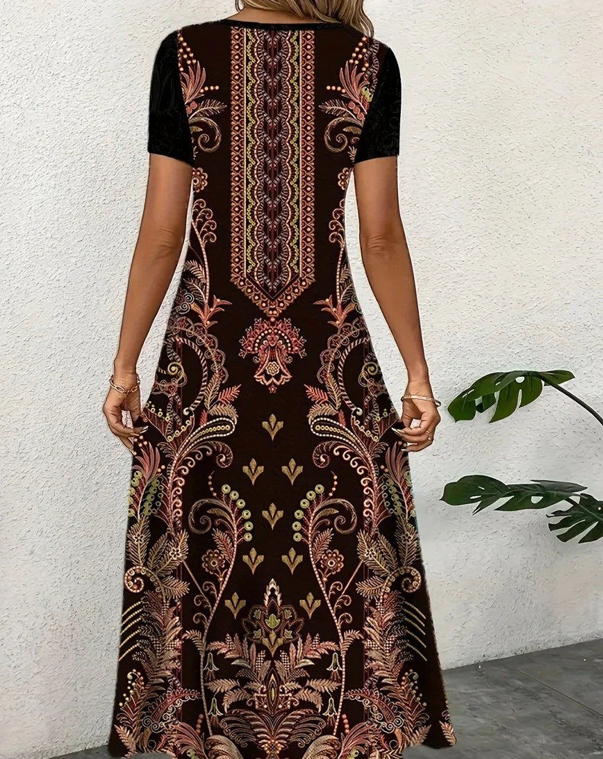 Ebony | Robe légère avec imprimé artistique