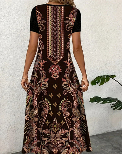 Ebony | Robe légère avec imprimé artistique
