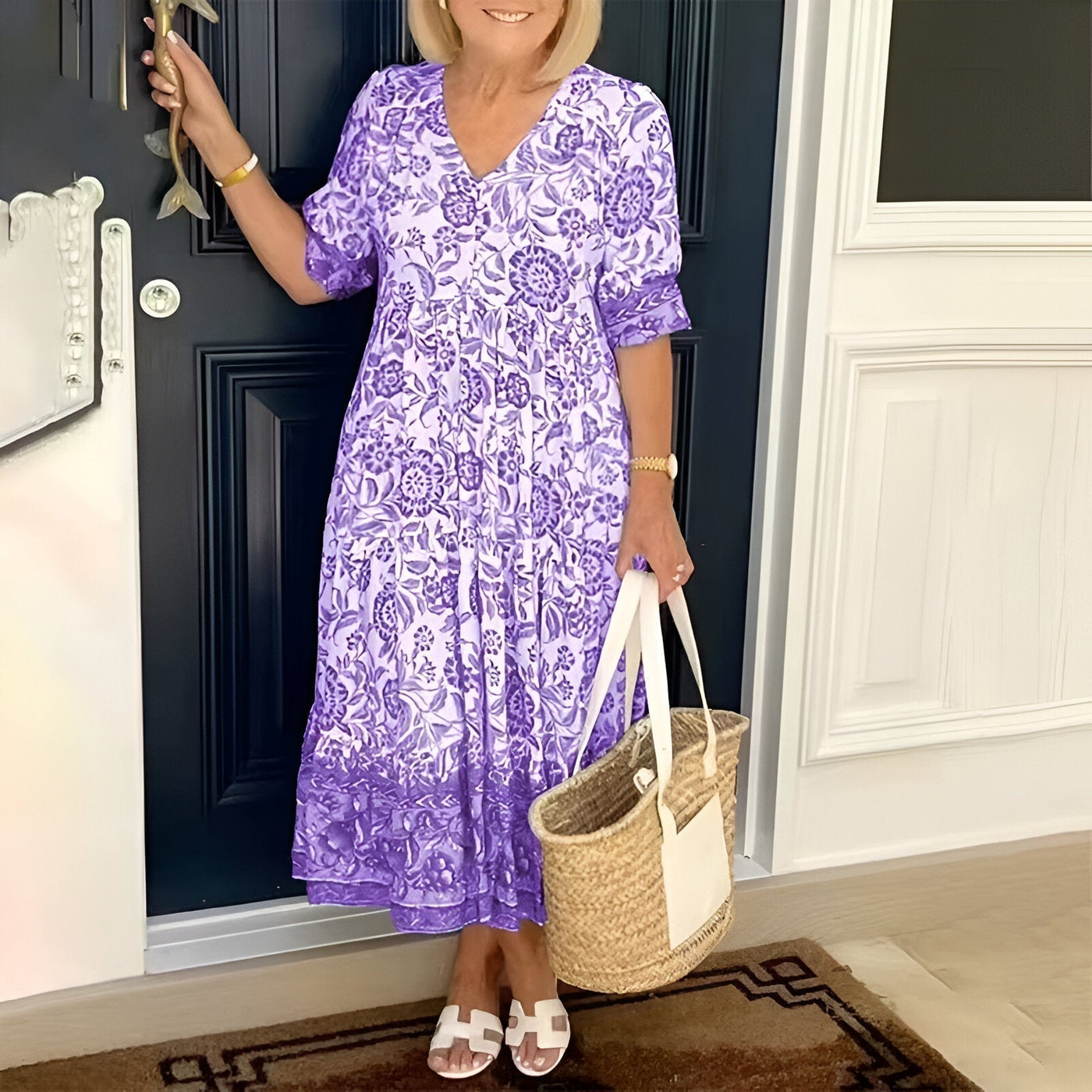 Lucinda | Robe maxi élégante avec imprimé floral