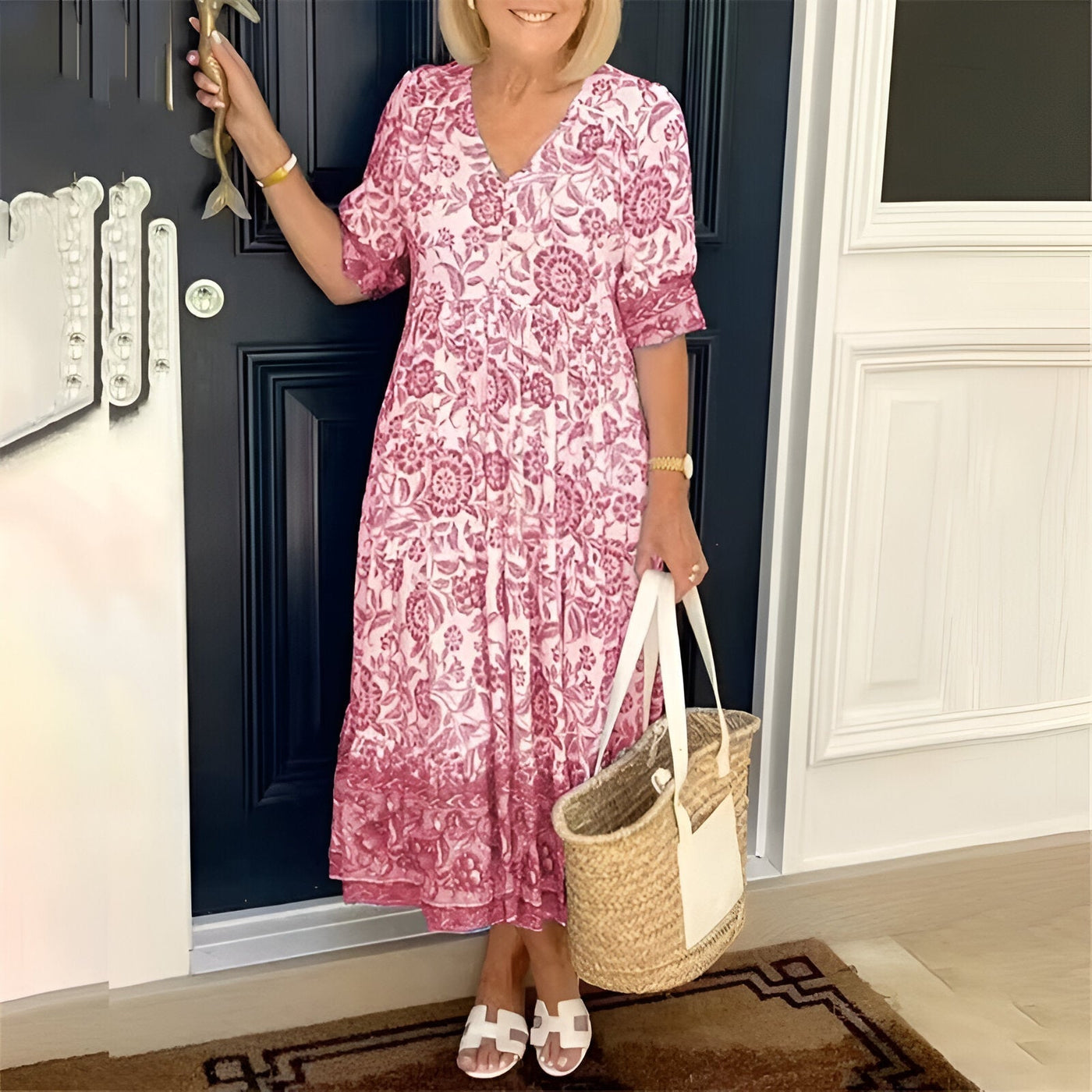 Lucinda | Robe maxi élégante avec imprimé floral