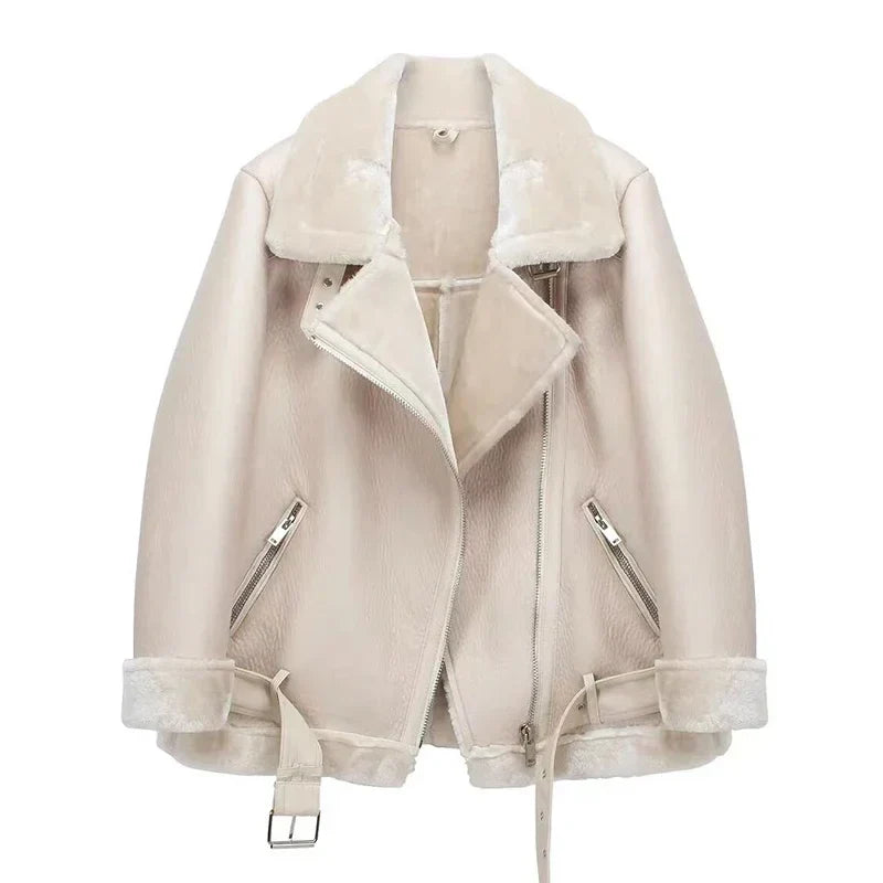 Camille - Manteau Épais En Faux Cuir