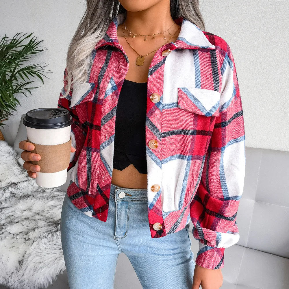 Clara - Veste En Laine À Carreaux
