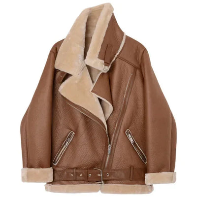 Camille - Manteau Épais En Faux Cuir