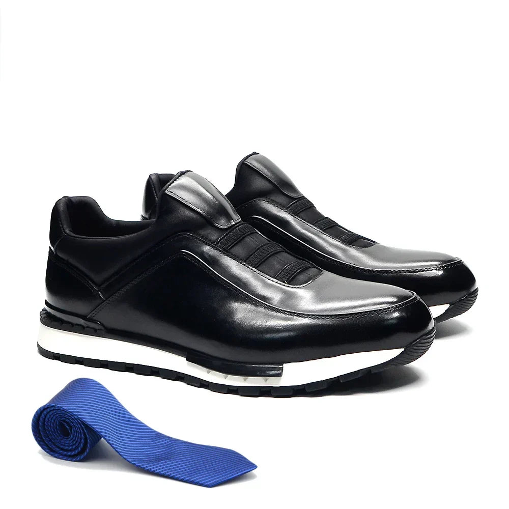 Baskets pour hommes - Cuir de vache fait main - Confort décontracté