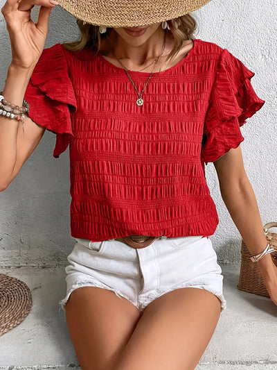 Charmaine | Blouse légère avec des volants ludiques