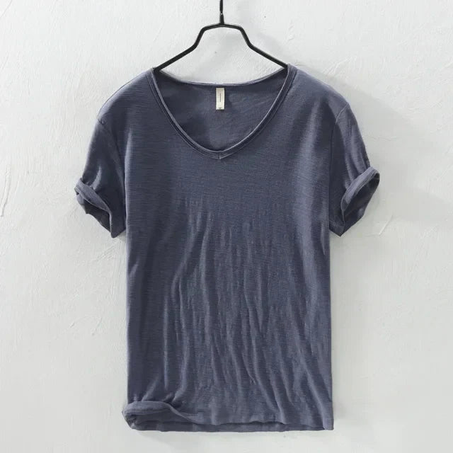Johan - T-shirt col V - Intemporel - Hommes