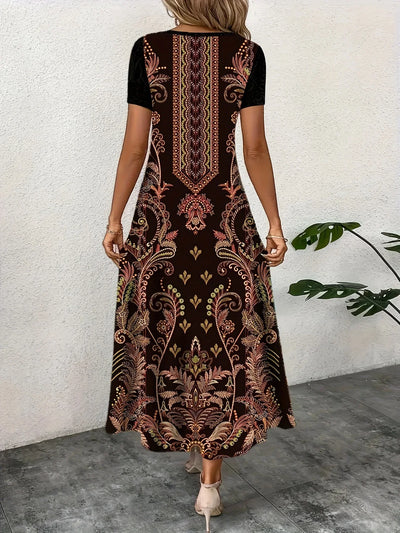 Ebony | Robe légère avec imprimé artistique