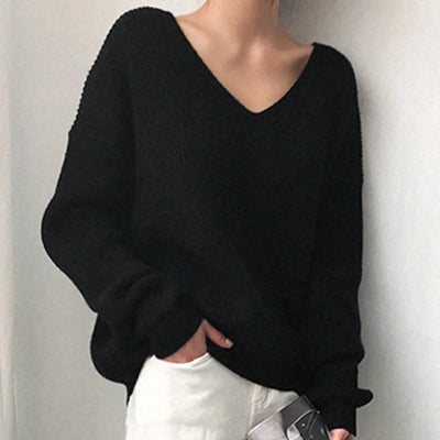 Ariane - Pull Oversize À Manches Longues Et Col En V Profond